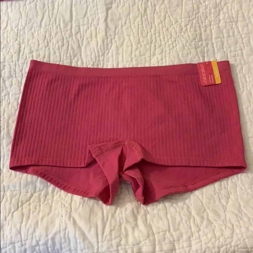 Xhilaration Boyshorts Seamless Ribbed Pink Boy Shorts Panty NWT